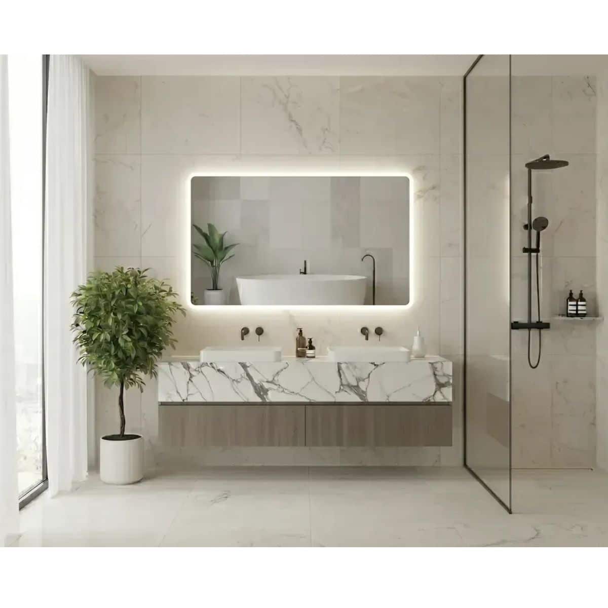 Copia - Espejo De Baño Led 60 X 80cm Led12 Desempañador