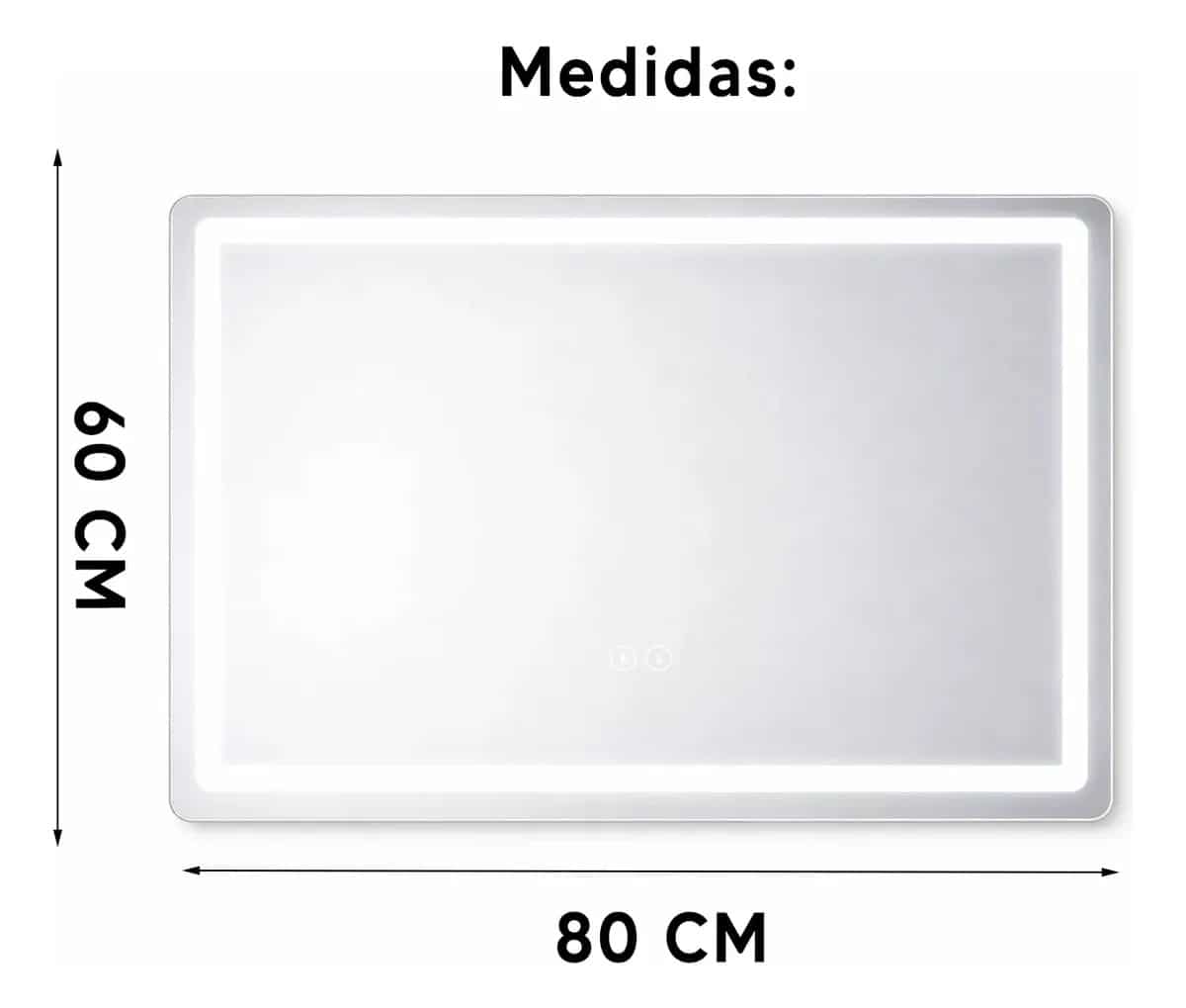 Copia - Espejo De Baño Led 60 X 80cm Led12 Desempañador