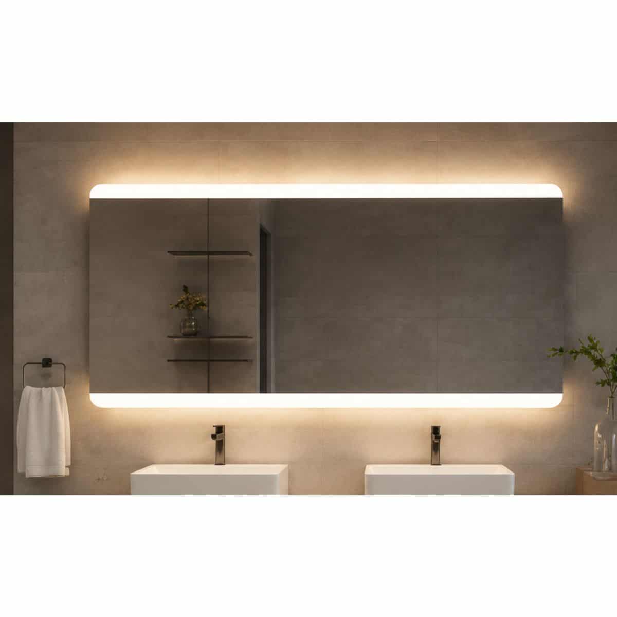Copia - Espejo Rectangular Con Led Baño Led10 50 X 70 Cm Desempañador