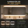 Copia - Espejo Rectangular Con Led Baño Led10 50 X 70 Cm Desempañador