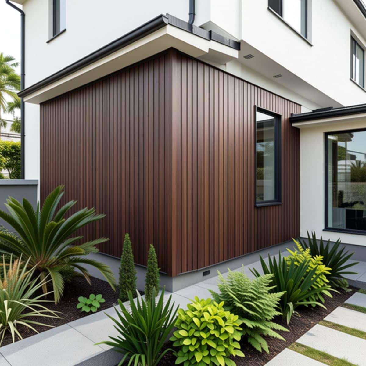Copia - Pack X10 Revestimiento Exterior Wpc 3d Pared Decorativo Simil Madera NOGAL