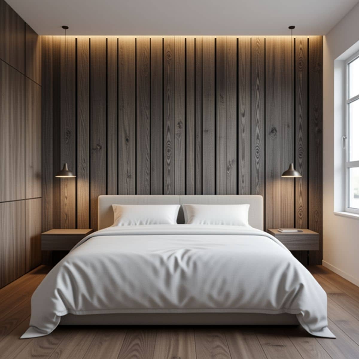 Copia - Pack X20 Wpc Simil Madera Panel Lambrin 290x16 cm Duo Negro/Marron claro MMC90