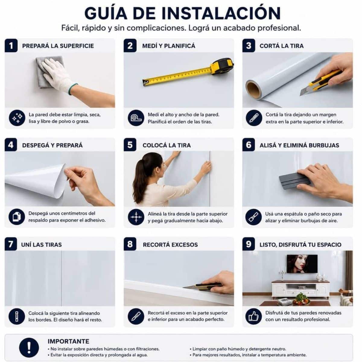 Copia - Placa Adhesiva Simil Marmol Blanco Rollo de 1.20 x 3 Metros BS-101