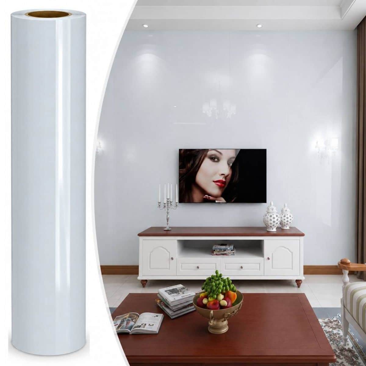 Copia - Placa Adhesiva Simil Marmol Blanco Rollo de 1.20 x 3 Metros BS-101