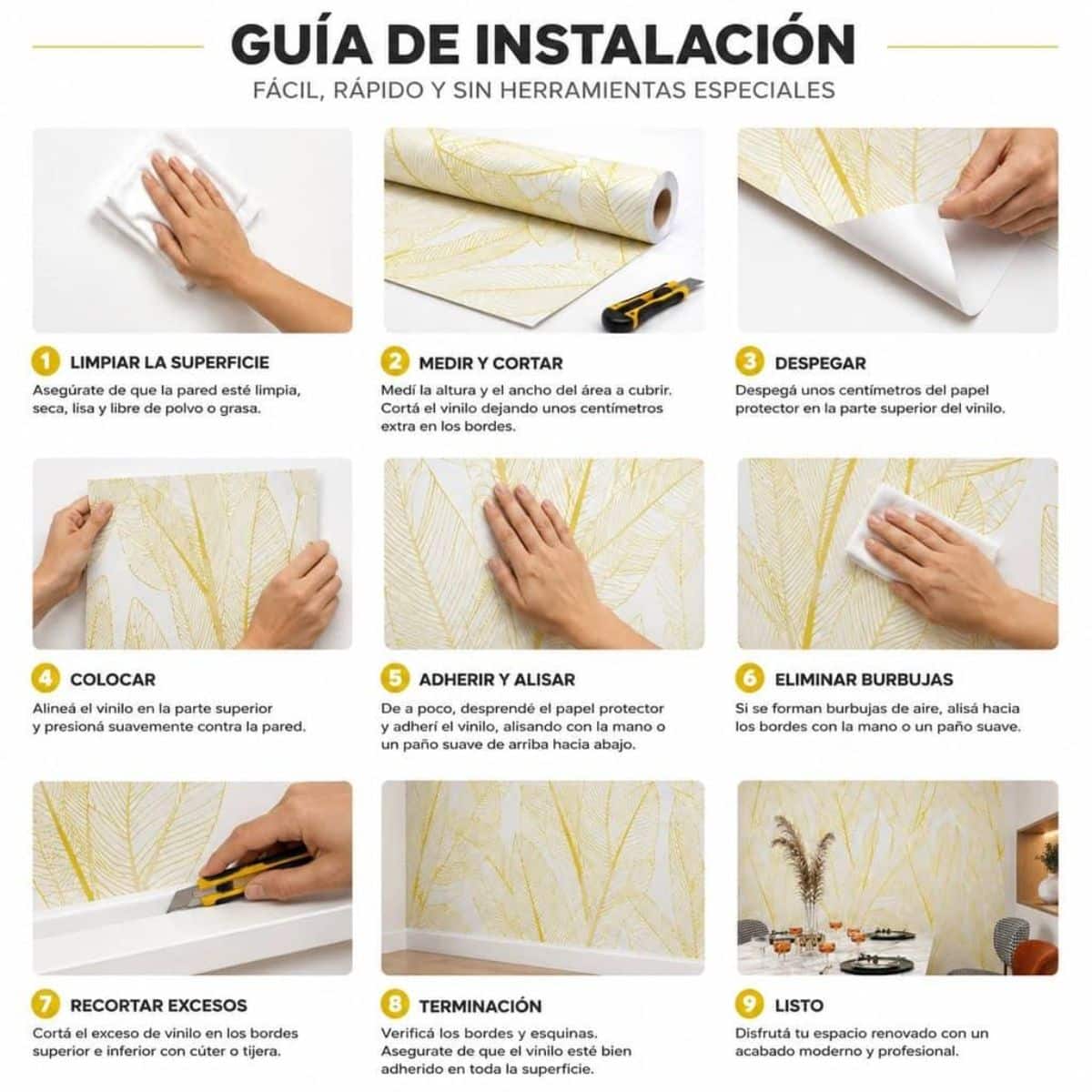 Copia - Placa Adhesiva Simil Marmol Blanco Rollo de 1.20 x 3 Metros BS-101