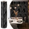 Copia - Placa Adhesiva Simil Marmol Negro/Hojas Rollo de 1.20 x 3 Metros BS-37139-1