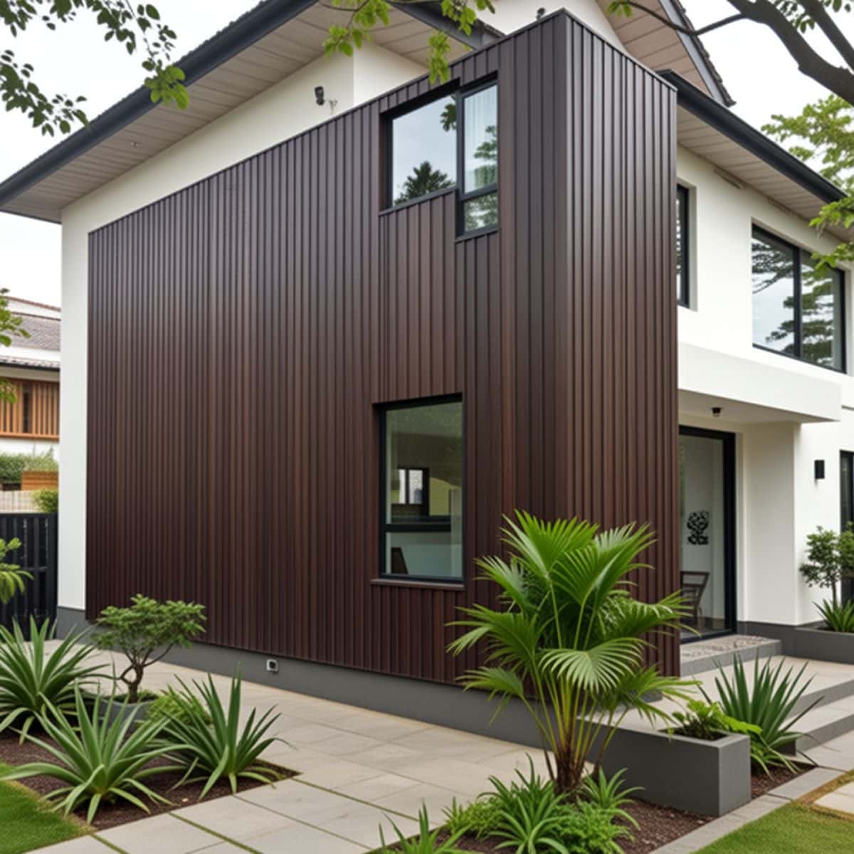 Copia - Revestimiento Exterior Wpc 3d Pared Decorativo Simil Madera NOGAL