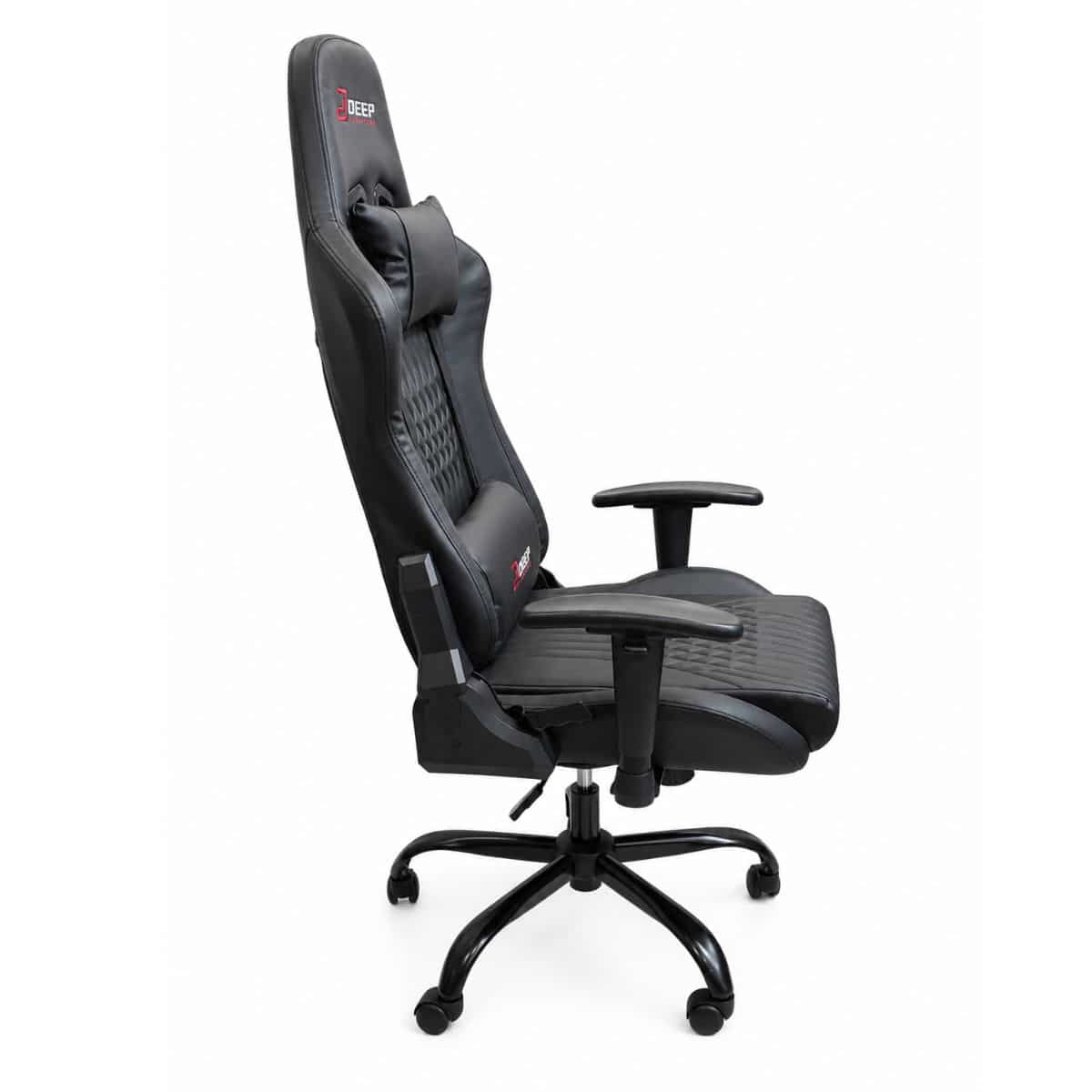 Copia - Silla Gamer Deep ergonomica con apoya pies cuero reforzado ROJA