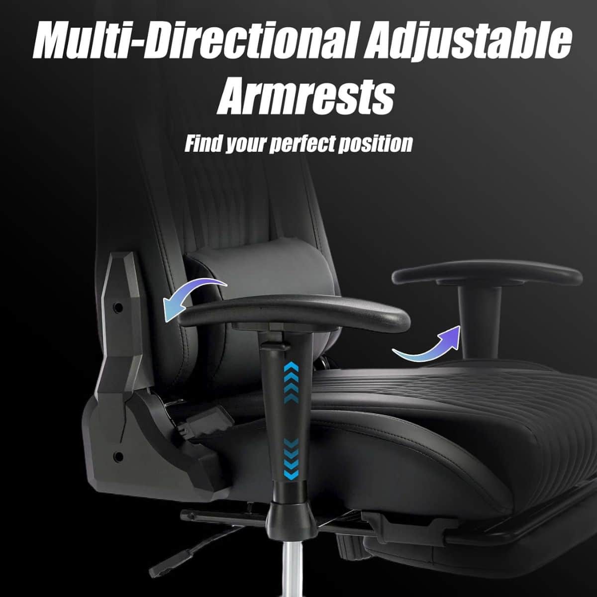 Copia - Silla Gamer Deep ergonomica con apoya pies cuero reforzado ROJA