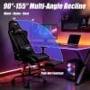 Copia - Silla Gamer Deep ergonomica con apoya pies cuero reforzado ROJA