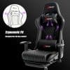 Copia - Silla Gamer Deep ergonomica con apoya pies cuero reforzado ROJA