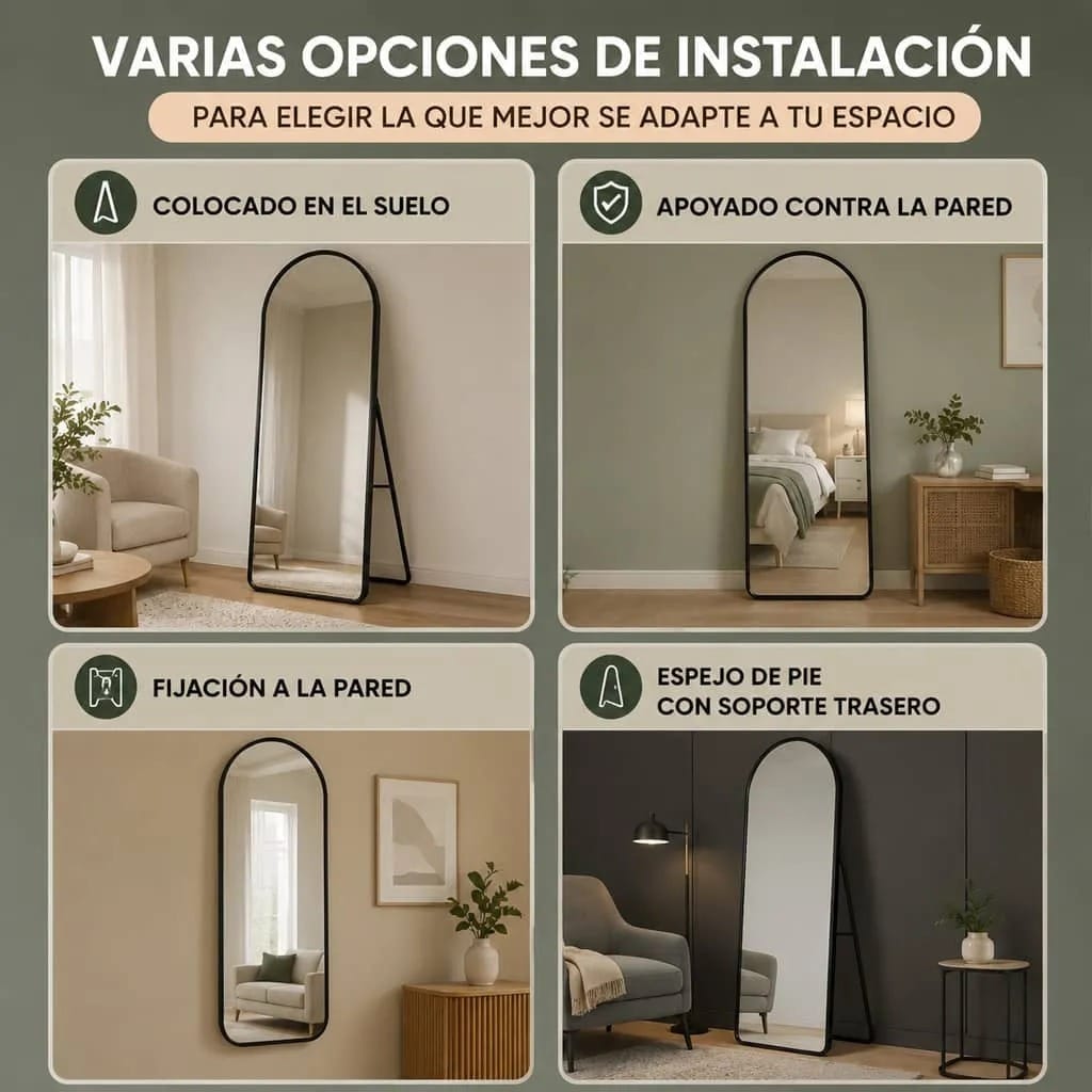 Espejo Arco De Pie Cuerpo Entero Fm04 50 X 150 Cm