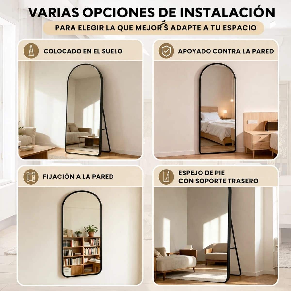 Espejo Arco De Pie Cuerpo Entero Fm05 150 X 40 Cm