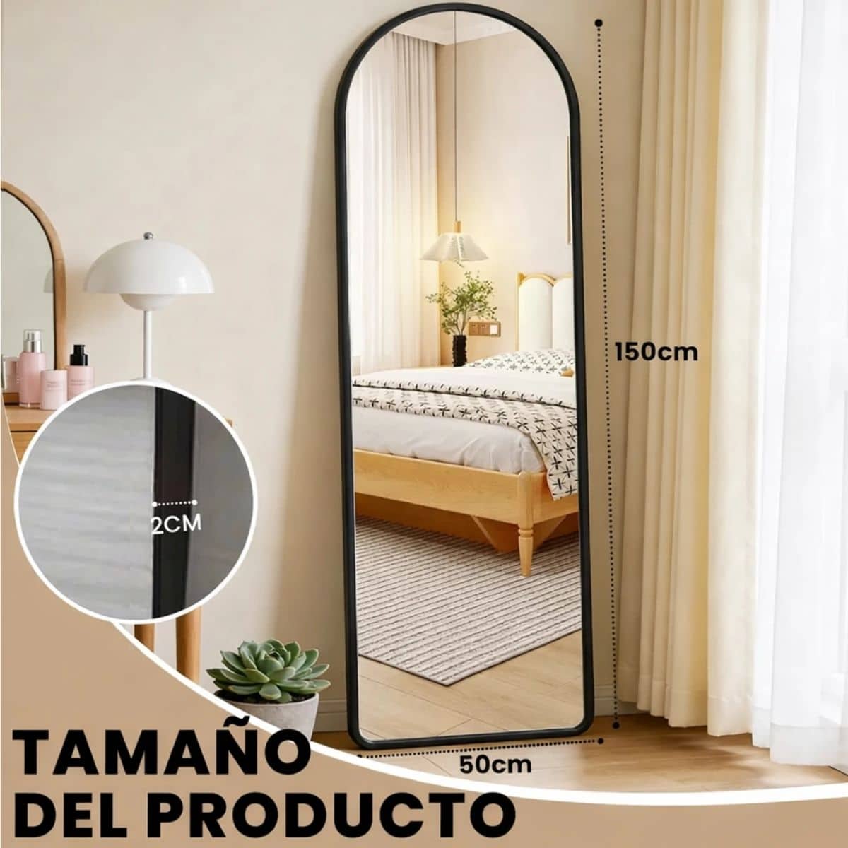 Espejo Arco De Pie Cuerpo Entero Fm05 150 X 40 Cm