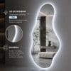 Espejo Irregular Sin Marco Cuerpo Entero Led 160x50cm