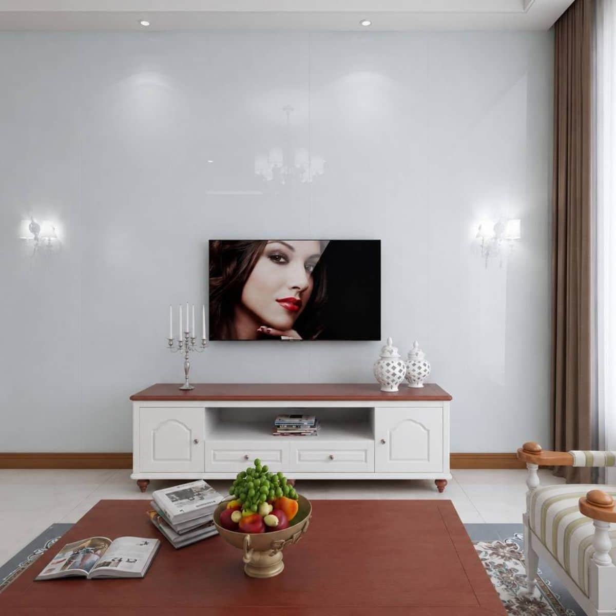 Placa Adhesiva Simil Marmol Blanco Rollo de 1.20 x 3 Metros