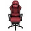 Silla Gamer Deep ergonomica apoya pies cuero sintetico ROJA