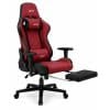 Silla Gamer Deep ergonomica apoya pies cuero sintetico ROJA
