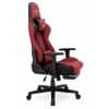 Silla Gamer Deep ergonomica apoya pies cuero sintetico ROJA