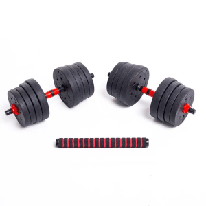 Set de mancuernas Randers + barra + 25kg Ejercicios Crossfit Pesas ARG-007