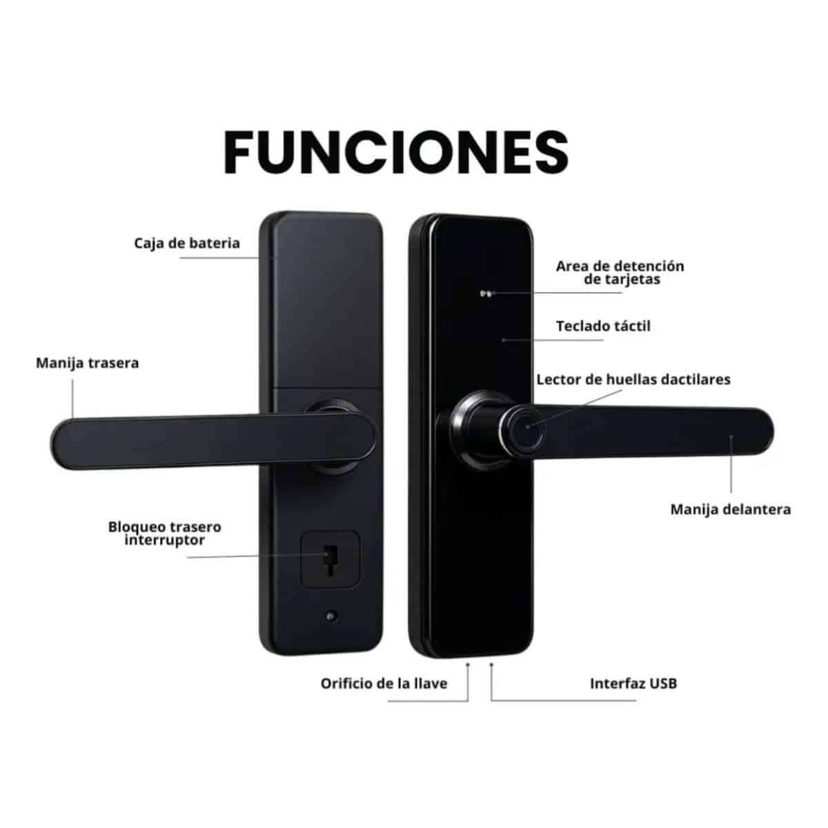 Cerradura Inteligente para Exterior con Huella Digital y App