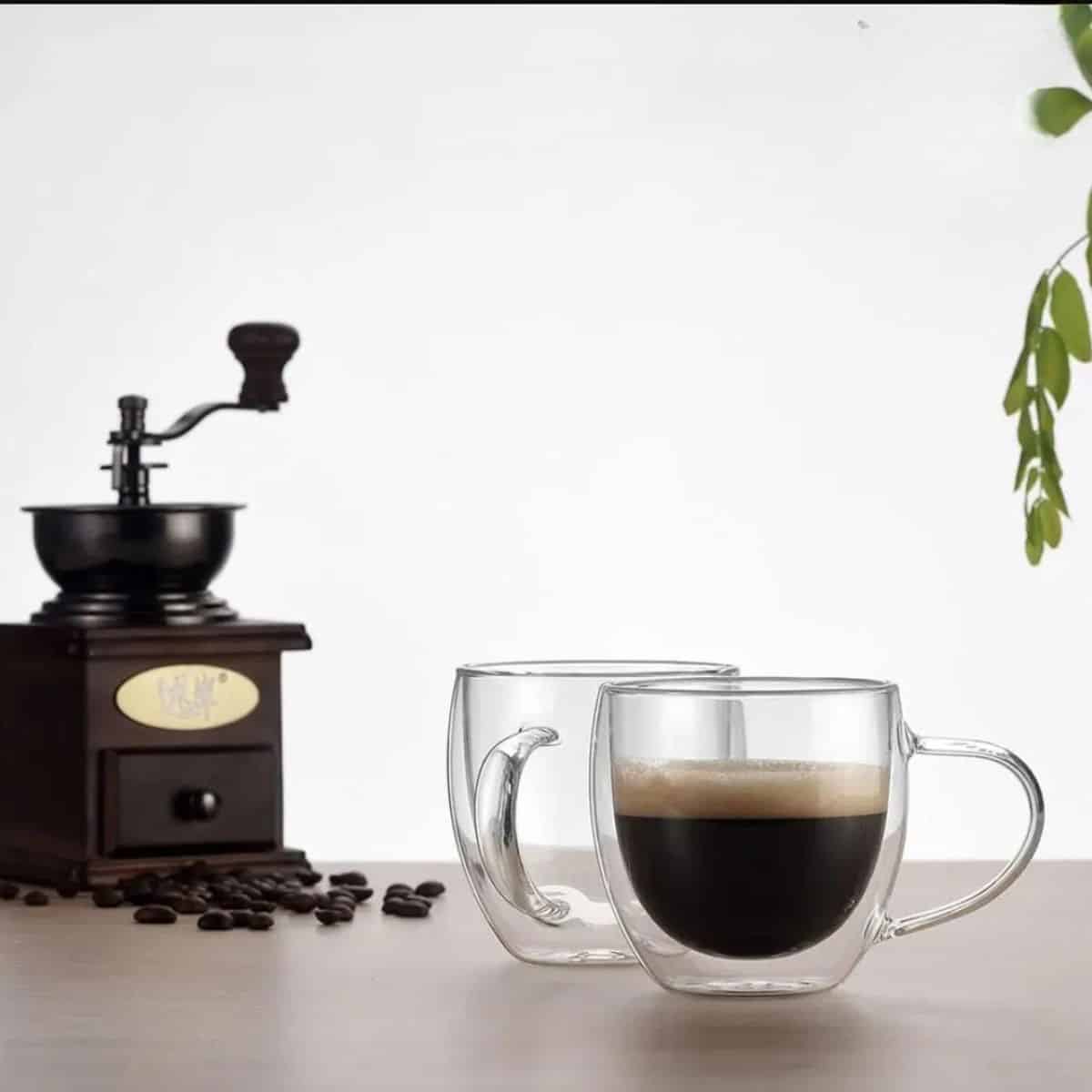 Copia - Setx6 Tazas Doble Pared De Vidrio Taza 250ml Bazar Y Cocina