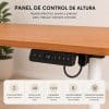 Escritorio Esquinero Eléctrico Regulable con Panel Marron