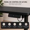 Escritorio Esquinero Eléctrico Regulable con Panel Negro