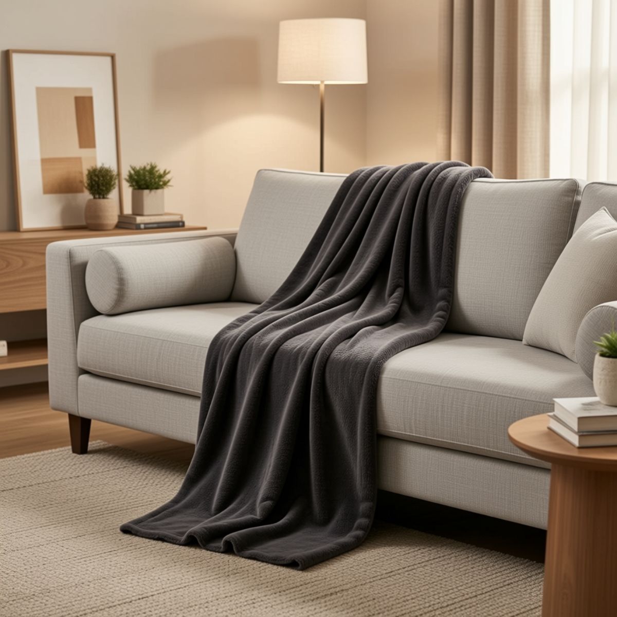 Manta Polar frazada Corderito GRIS 200x230cm Suave Y Cálida Manta Polar frazada Corderito GRIS 200x230cm Suave Y Cálida