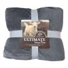 Manta Polar frazada Corderito GRIS 200x230cm Suave Y Cálida