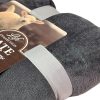 Manta Polar frazada Corderito GRIS 200x230cm Suave Y Cálida