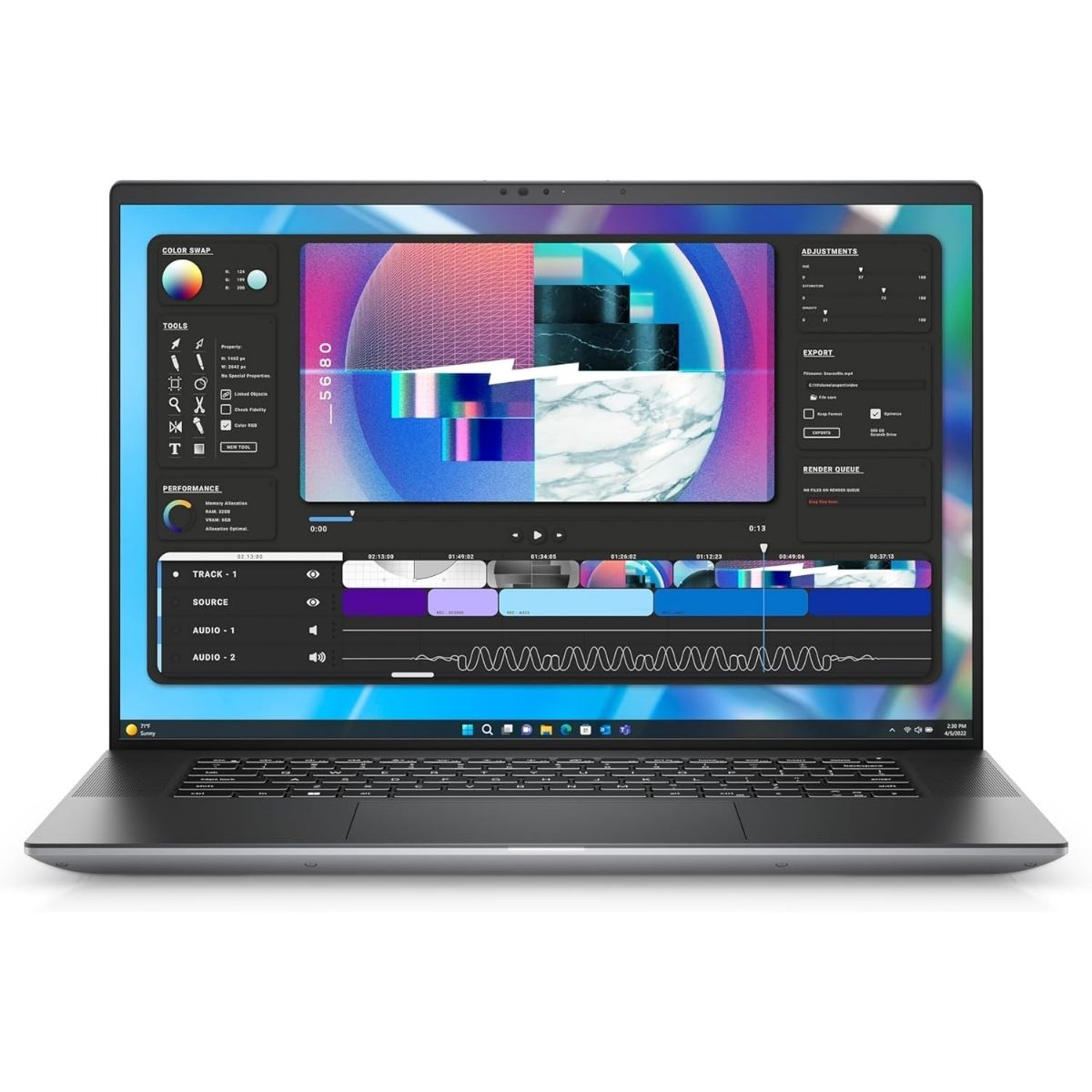 Notebook Dell i5 32GB 512GB 16'' Touch RTX A2000 Win 11 Pro