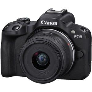 Cámara Digital Mirrorless Canon EOS R50 4K con Lente 18-45mm
