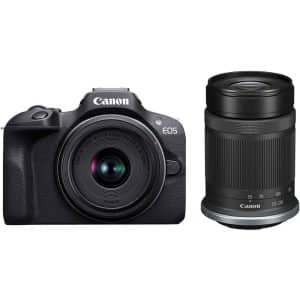 Cámara Mirrorless Canon EOS R100 con dos lentes