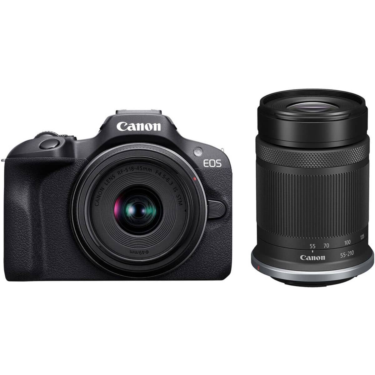 Cámara Mirrorless Canon EOS R100 con dos lentes