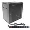 Combo Rack Hikvision 12U de Pared y PDU 8 Tomas Schuko