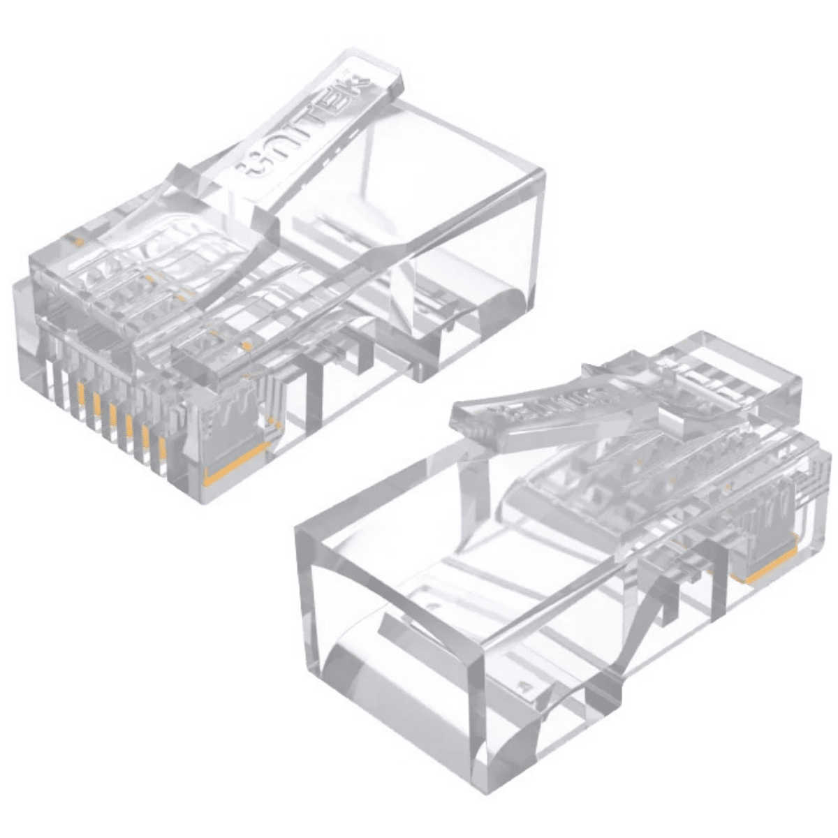 Conector RJ45 Unitek x100 unidades Cat 6 pass-through