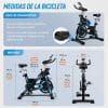 Copia - Bicicleta Spinning Profesional Ergométrica Disco 13Kg Premium