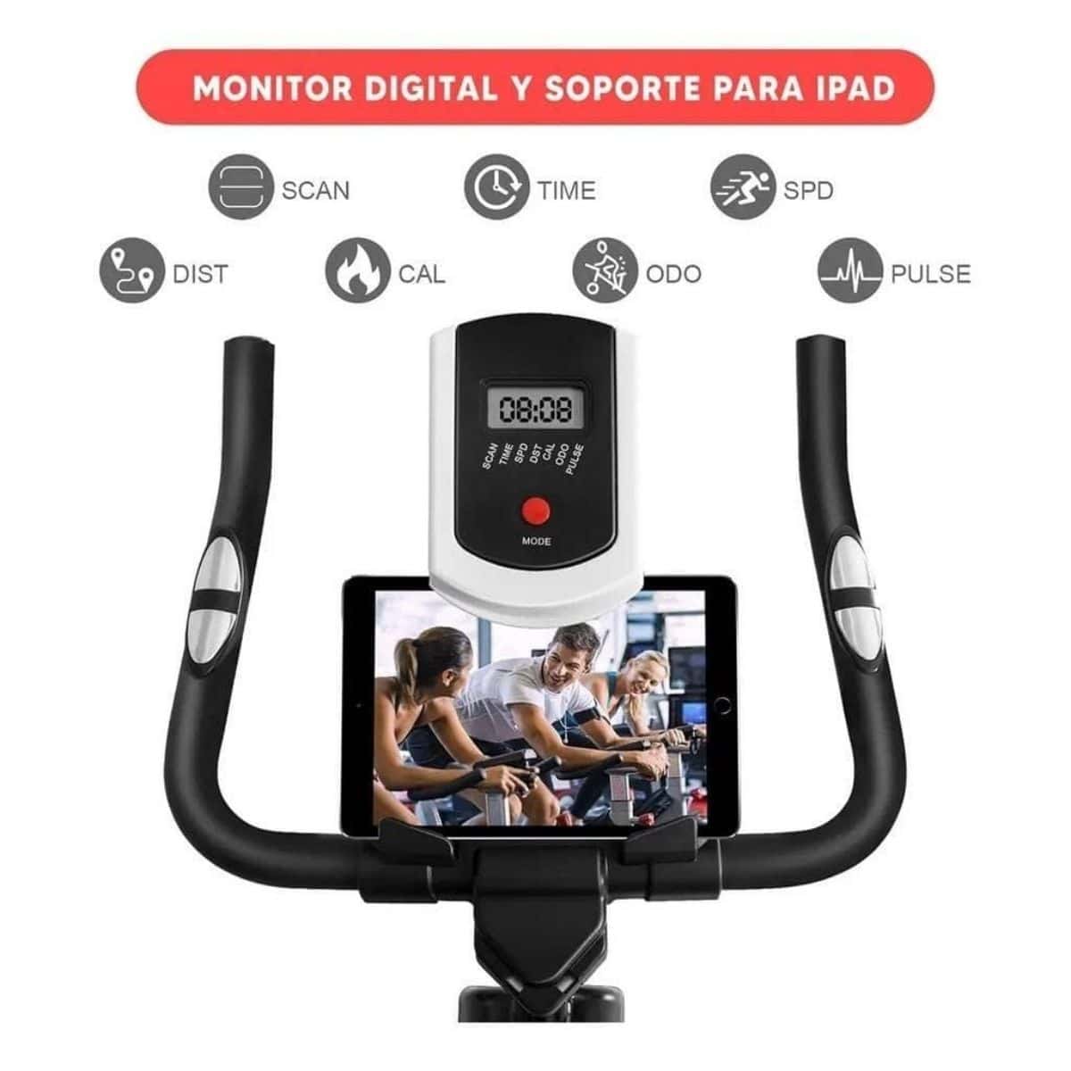 Copia - Bicicleta Spinning Profesional Ergométrica Disco 13Kg Premium Negra