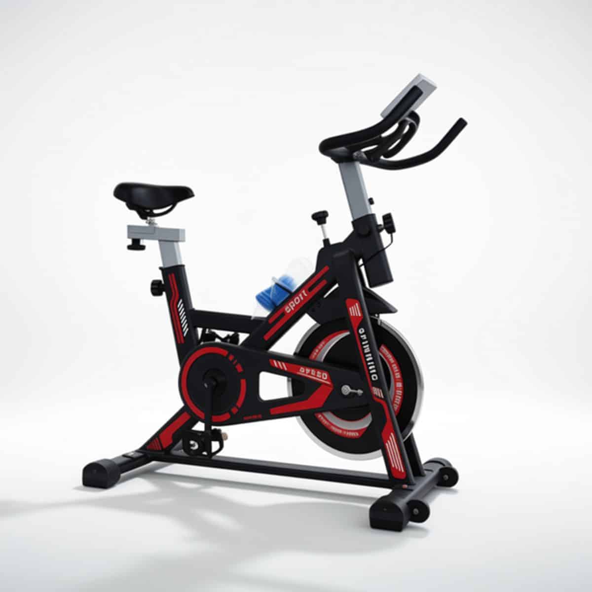 Copia - Bicicleta Spinning Profesional Ergométrica Disco 13Kg Premium Negra/Roja