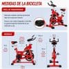 Copia - Bicicleta Spinning Profesional Ergométrica Disco 13Kg Premium Roja