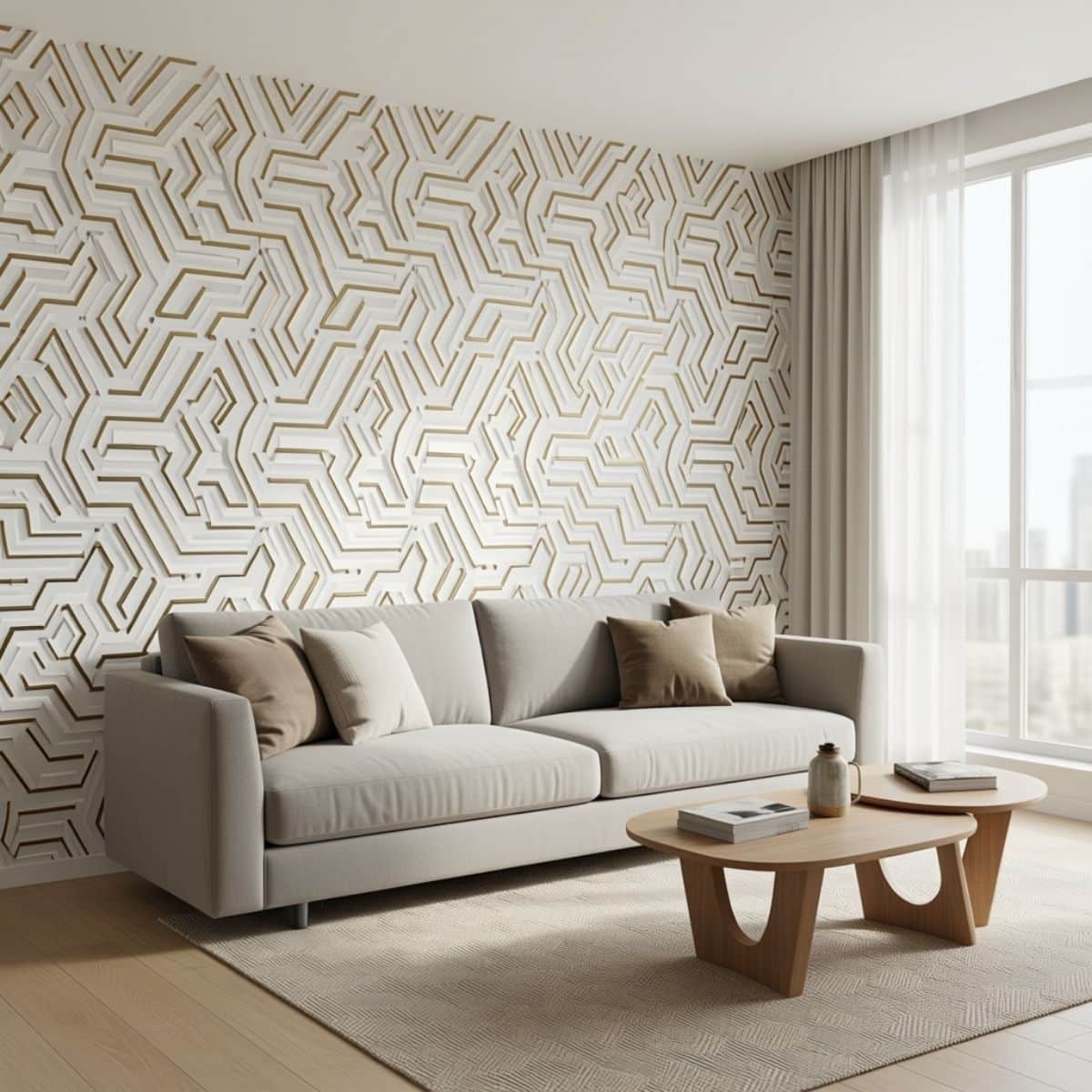 Copia - Placa Adhesiva Simil Marmol Blanco/Hojas Rollo de 1.20 x 3 Metros BS-37139-2