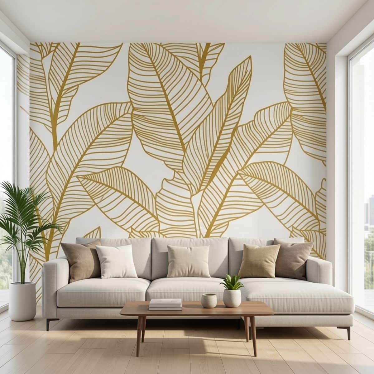 Copia - Placa Adhesiva Simil Marmol Blanco/Hojas Rollo de 1.20 x 3 Metros BS-37139-2