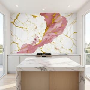 Copia - Placa Adhesiva X 10 Simil Marmol Blanco Rollo de 1.20 x 3 Metros BS-101