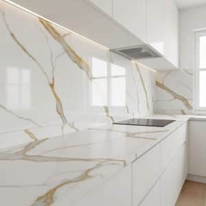 Copia - Placa Adhesiva X 10 Simil Marmol Blanco Rollo de 1.20 x 3 Metros BS-101