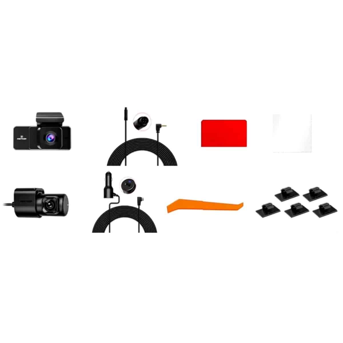 Dashcam Redtiger A3 3 Canales 2.5K Vehicular Wi-Fi
