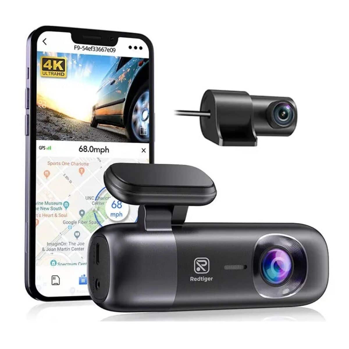 Dashcam Redtiger F9 Dual 4K Frontal 1080P Trasera WiFi GPS