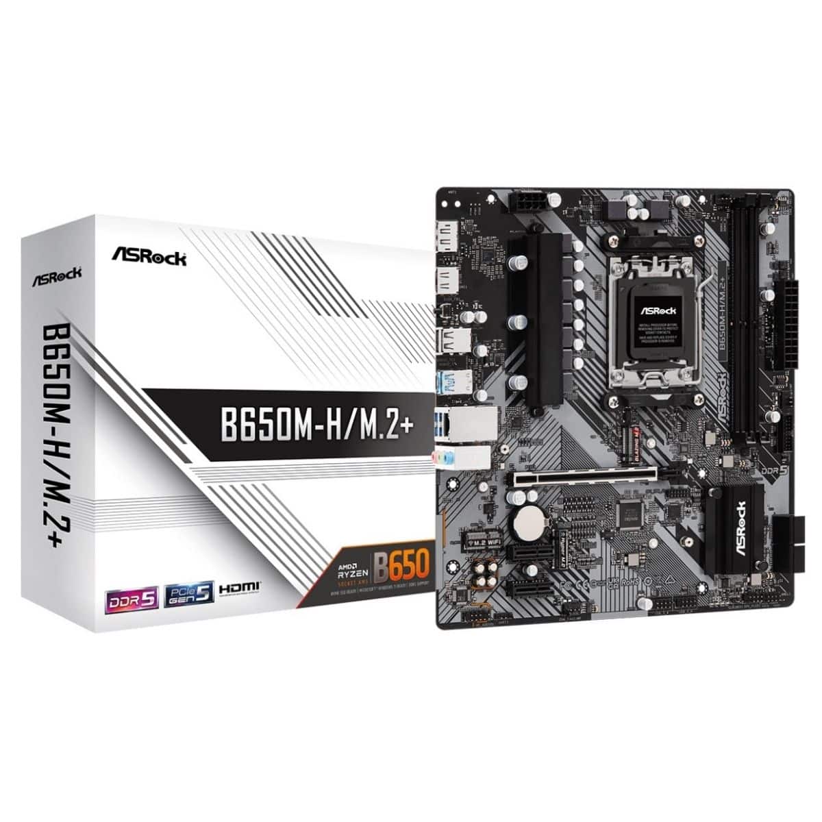Motherboard Asrock B650M-H/M.2+ AM5 DDR5 Micro ATX