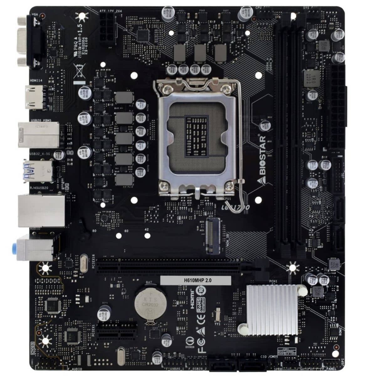 Motherboard BioStar H610MHP 2.0 LGA 1700 DDR4 Micro-ATX