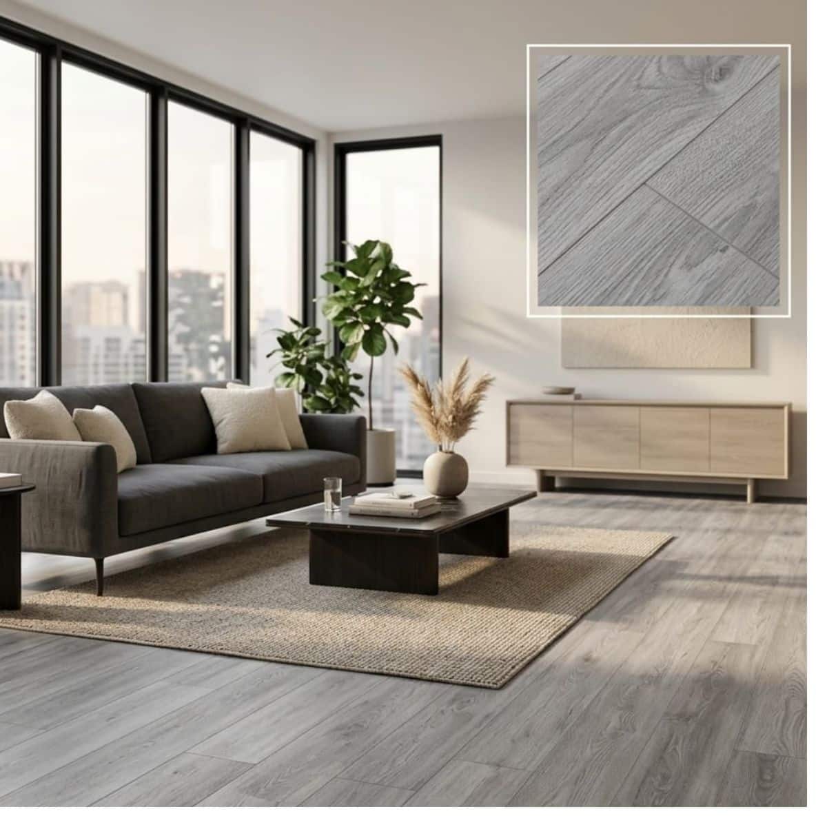 Piso Vinílico SPC 05001 Sistema Click 1m2 Símil Madera